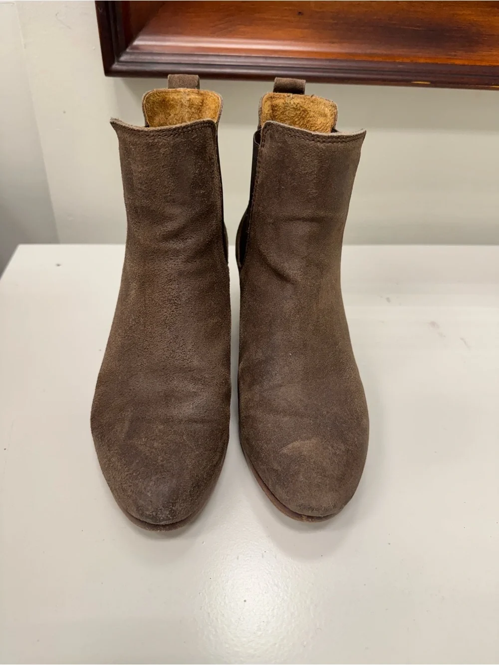 Rag & Bone - Women's Brown Suede Ankle Boots - Classic Chelsea Heel